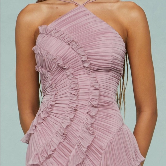 Chic Lilac Ruffled Maxi Dress - Picture 2 of 6